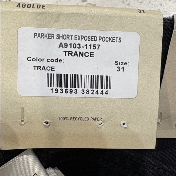 NWT! Agolde Denim Black Parker Short Trance size 31 - Picture 11 of 11